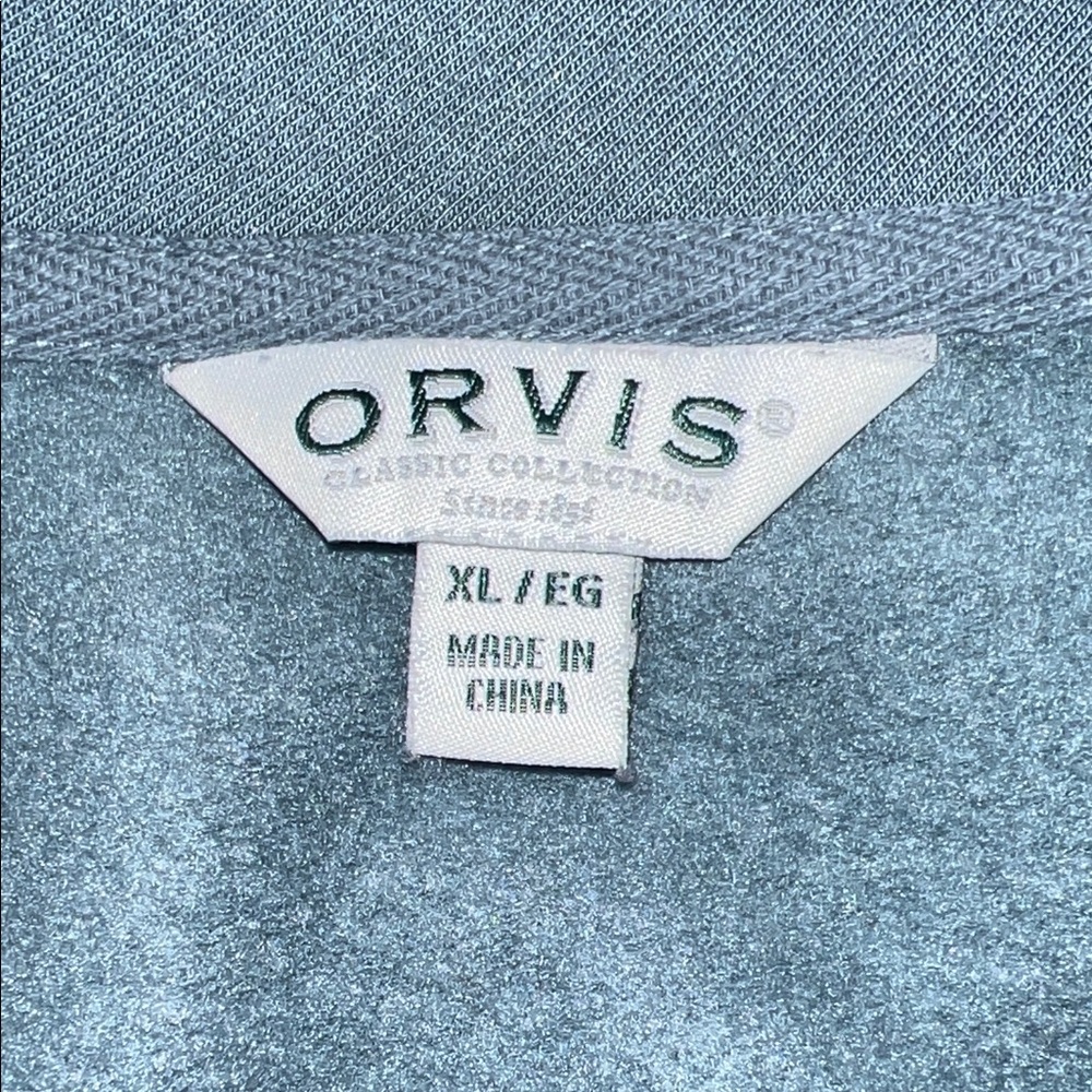 Orvis Women’s XL V-Neck Pullover Sweatshirt Blue Long Sleeve Casual - Picture 2 of 10